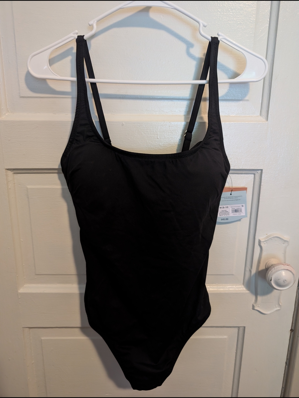 NWT Minimalist Black Modest One-Piece Swimsuit Shade & Shore